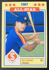 Ken Caminiti Rookie 1987 Southern League Card - Columbus Astros. rookie card picture