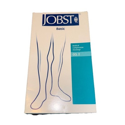 Jobst Basic Kompressionsstrümpfe ohne Spitze CCL 2 Größe V Haut/Skin