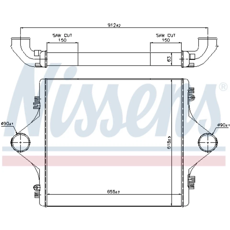 Refroidisseur d’Air de Suralimentation NISSENS 96977 Tubokühler Aluminium - Photo 1/1