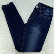 KanCan Jeans Womens Sz 3 25 Ashlyn Skinny Ankle Dark Wash Low Rise Denim 24x29