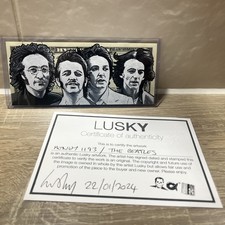Lusky Dollar Original Art Real Money 1/1 PLUS COA - The Beatles