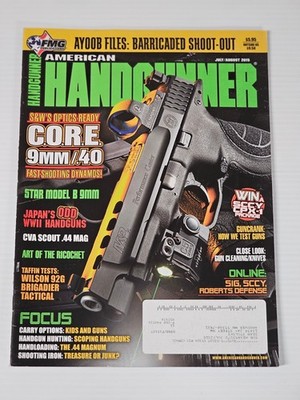 American Handgun Magazine July Aug 2015 S&W Optics Ready C.O.R.E. 9mm .40 #345