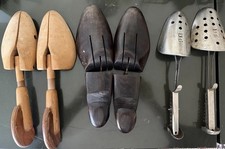 VTG Lot 6 Wooden Metal Shoe Stretchers Forms Antique Carved
