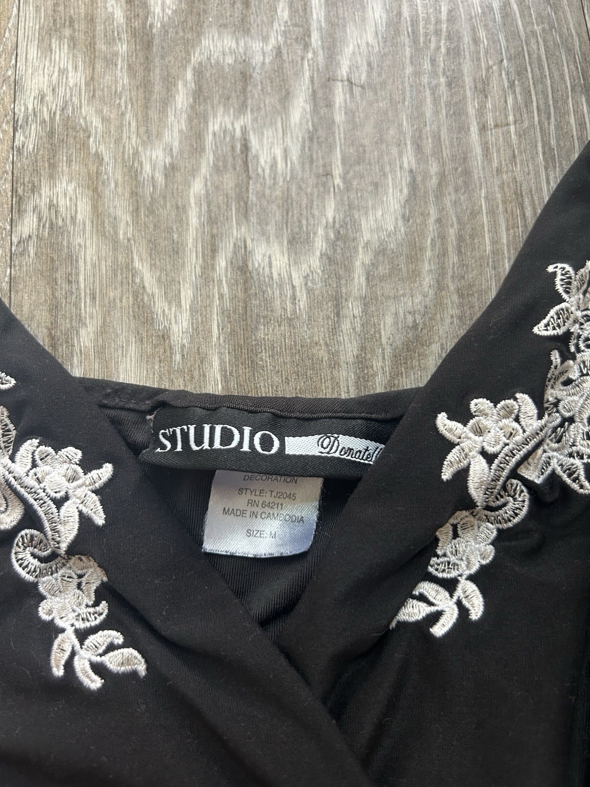 Studio Donatella Black Lace Babydoll Top Sz M 90s Dark Coquette Whimsigoth Fairy