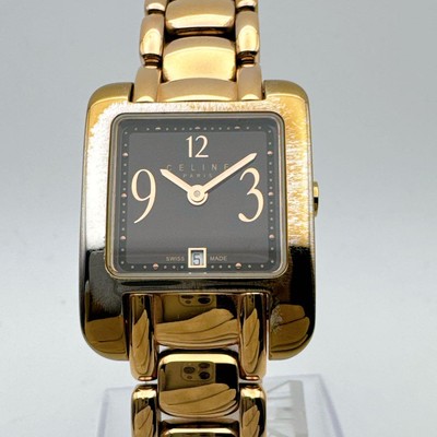 【激レア】vintage CELINE Triomphe wristwatch Celine Triomphe Vintage Watch Mens Metal Band Working