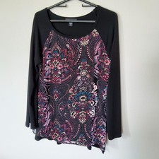 Karen Kane Velvet floral front Tunic size XL