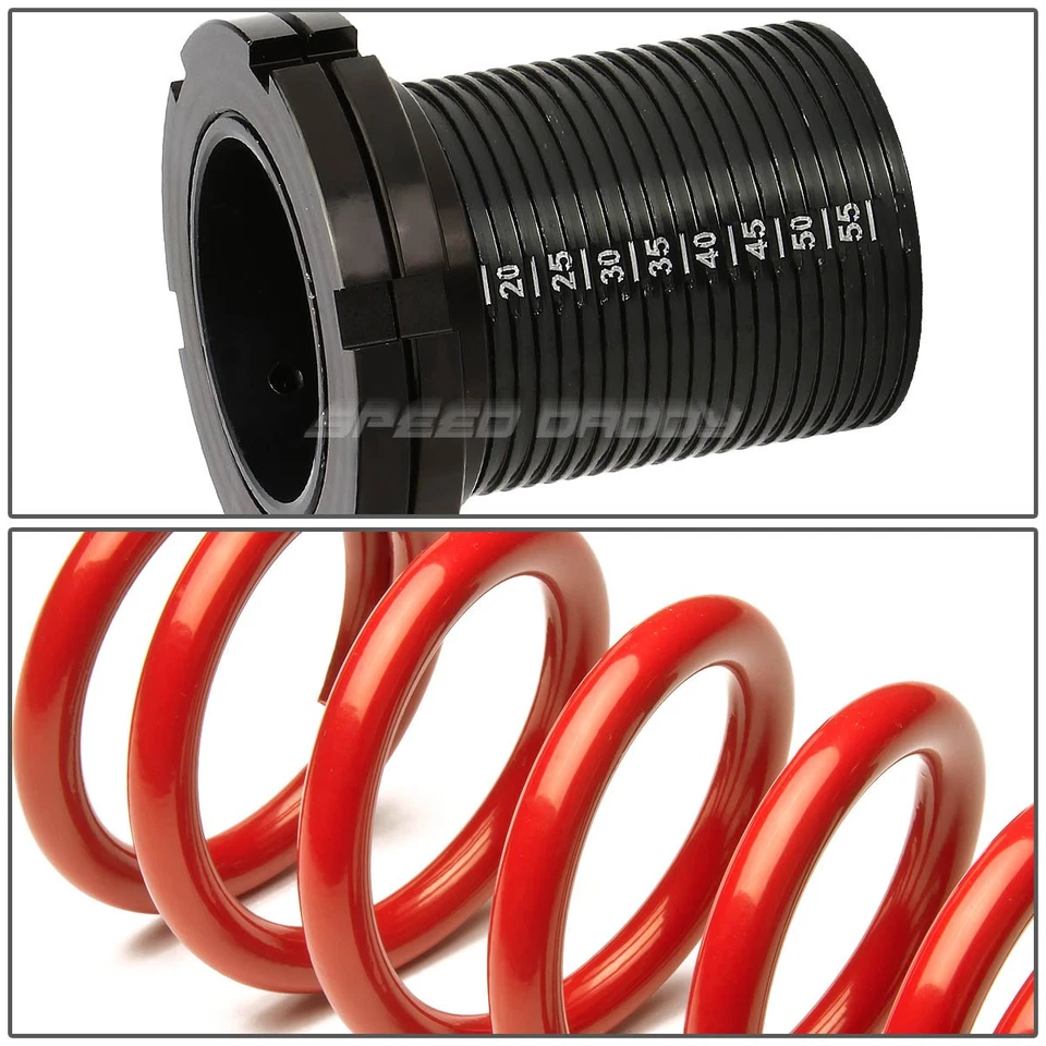 ДЛЯ 01-05 HONDA CIVIC EM КРАСНЫЙ 1-3 «РЕГУЛИРУЕМЫЙ КОЙЛОВЕР ПОДВЕСКИ ЗАНИЖЕНИЯ ПРУЖИНЫ - Изображение 2 из 4