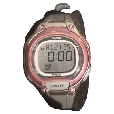 Casio Damenuhr Digitaluhr Sportlich Rosa Kunststoff Armbanduhr WR50M
