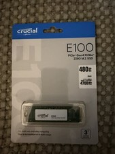 Crucial E100 480GB NVMe M.2 PCIe Gen4 SSD Up to 4700MB/s  Laptop & Desktop NEW