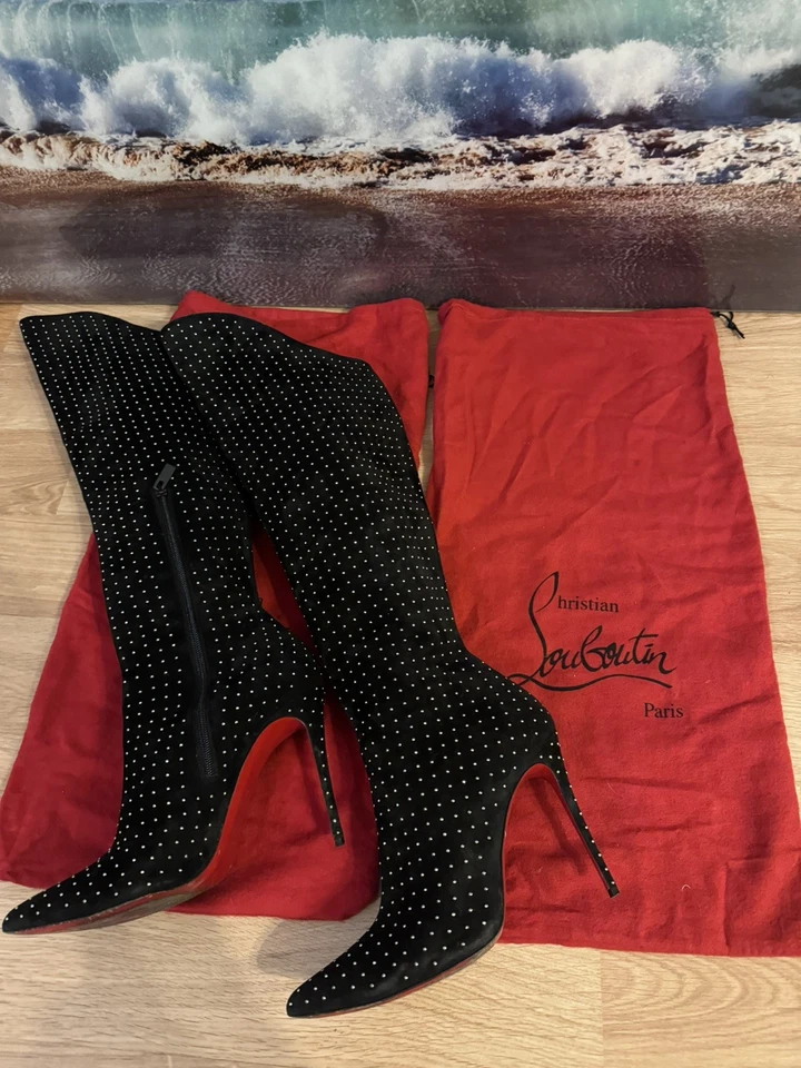 Christian Louboutin колена с заклепками женские ботинки размер 39 - Изображение 2 из 4