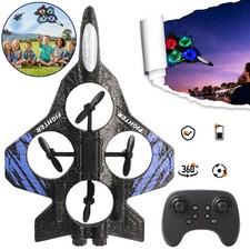 Kids Foam Airplane Drone RC Quadcopter Auto Hover 360° Flip Jet Plane Fighter