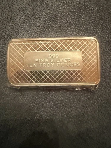 10 Troy oz American Flag .999 Fine Silver Bar Sealed