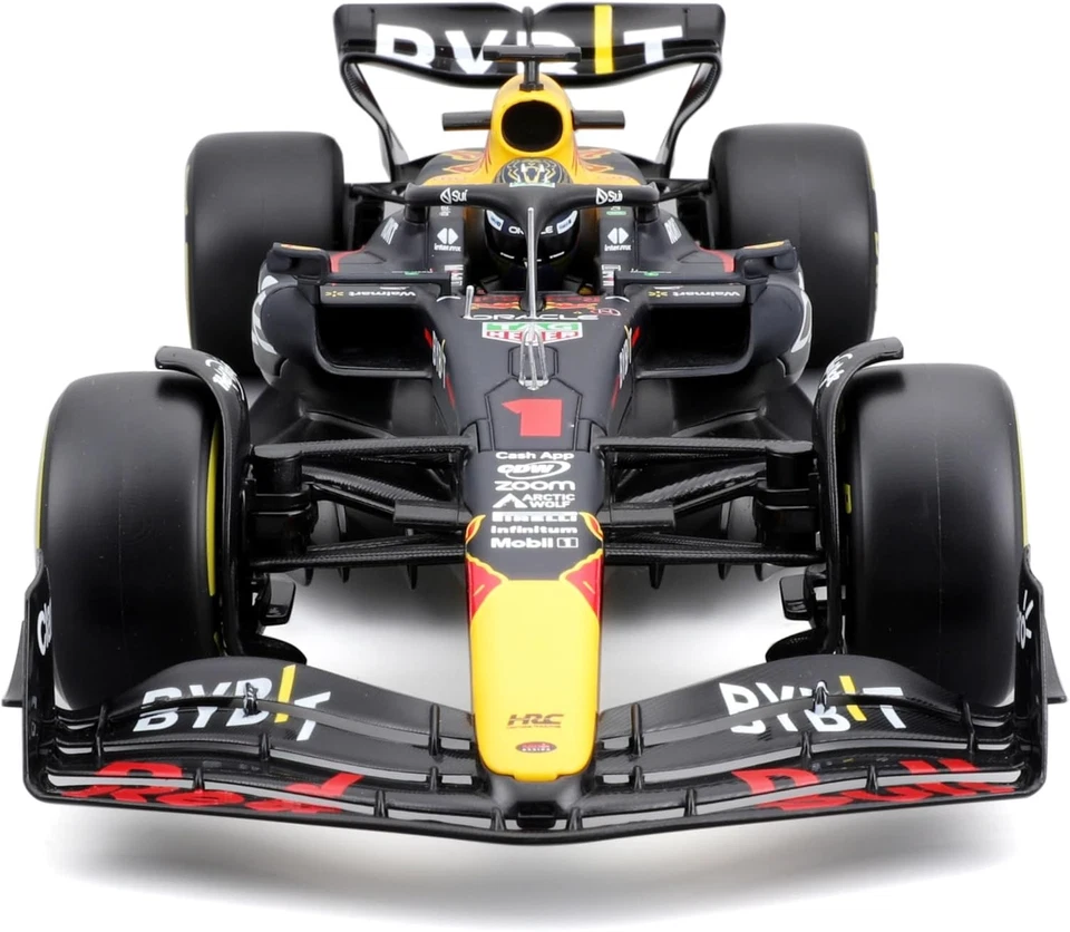 May Cheong B18-18003V Bburago Formula 1 RED Bull RB19-Verstappen with Helmet Die - Immagine 4 di 4