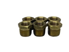 (6) NOS Parker 3/4” MNPT x 1/2” FNPT Brass Pipe Bushings 209P-12-8