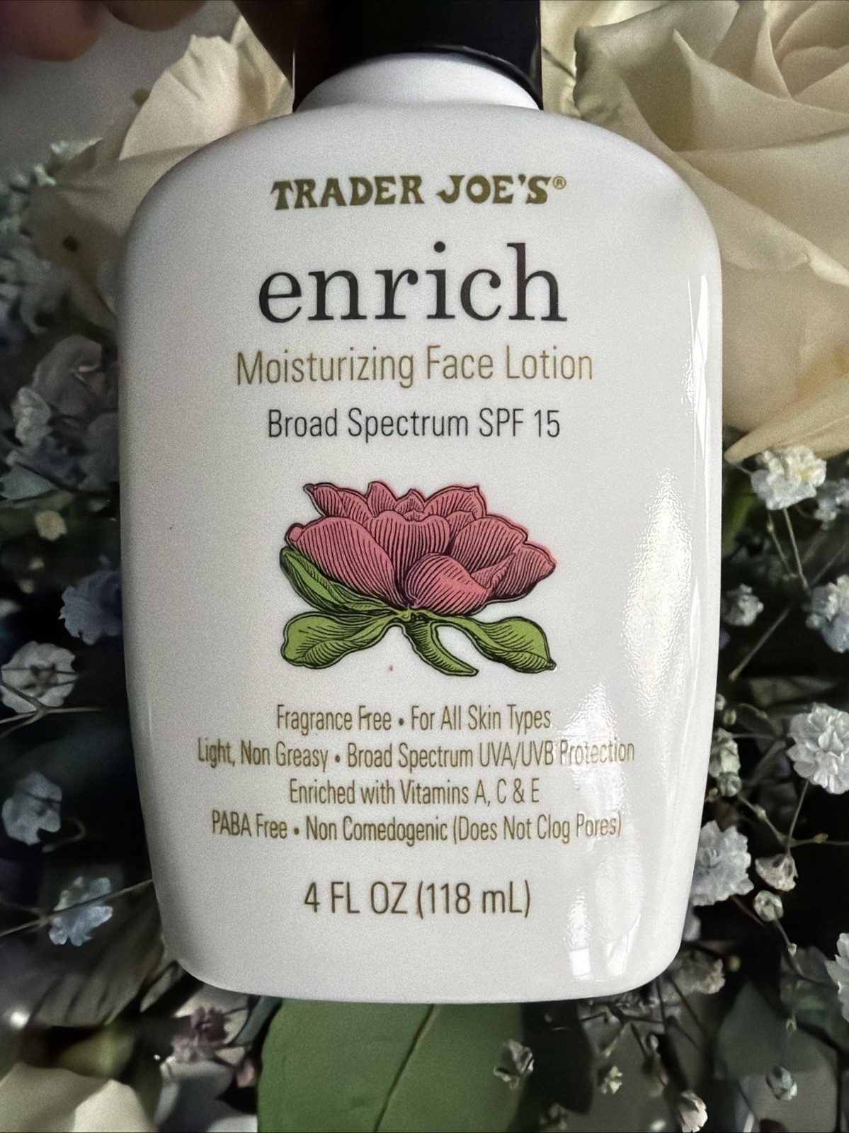 Trader Joe's Enrich Moisturizing Face Lotion Broad Spectrum 