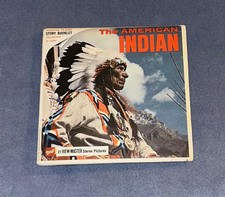 VINTAGE VIEW MASTER THE AMERICAN INDIAN B 725 COMPLETE WITH BOOKLET
