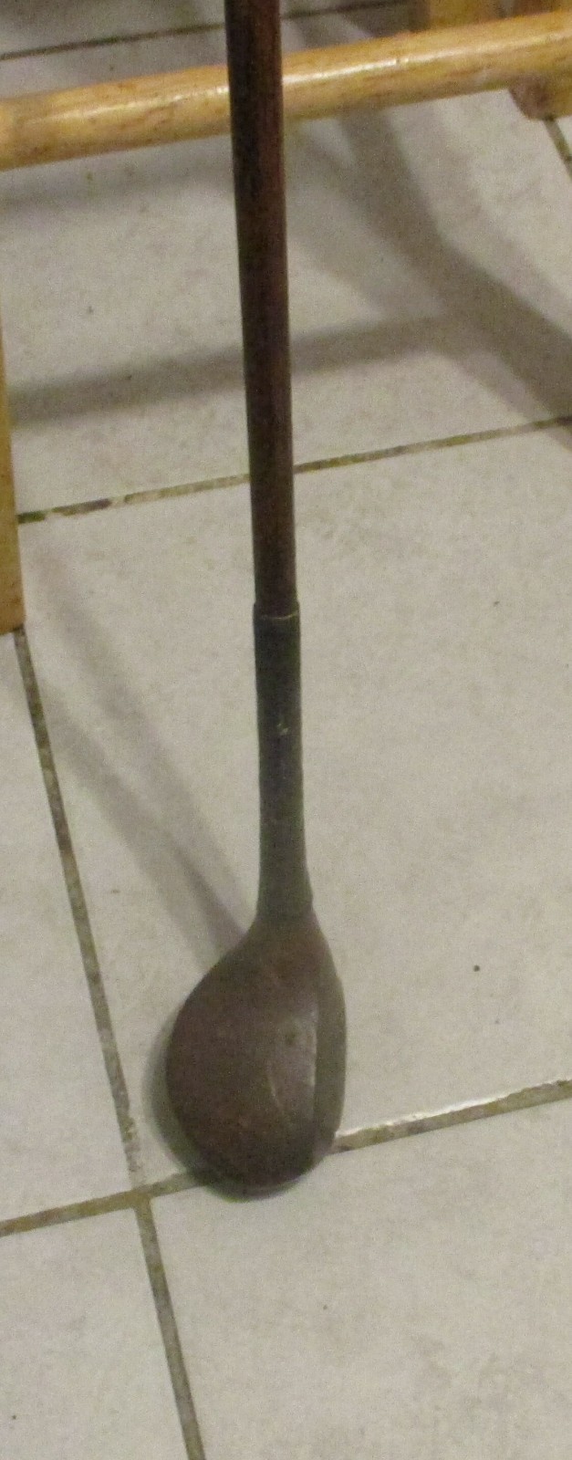 Splice Neck (Scare Head) Wood Hickory Shaft Driver Golf Club Circa 1910