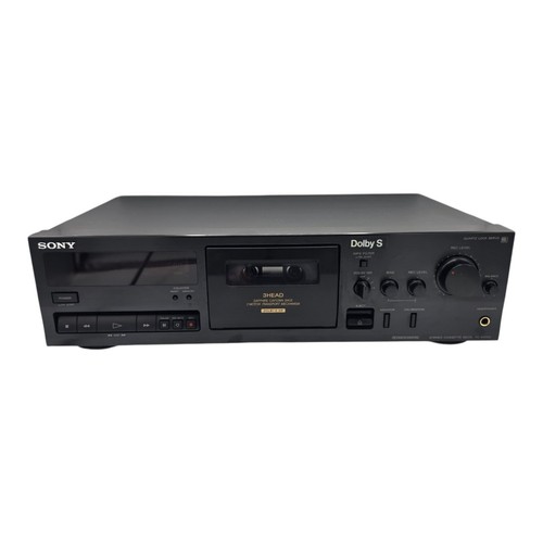 Sony TC-K615S 3 Head Dolby S stereo cassette deck Black 1990s Tape Player Tested
