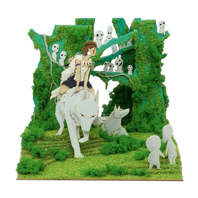 Ojop Sankei Studio Ghibli Mini Princess Mononoke Forest Of Spirits Paper Craft M