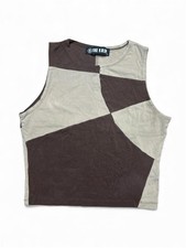 The Kript Brown  Beige Color Block Tank Top Size Small