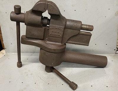 Antique Walworth Mfg Boston USA Pipefitters Vise Steam Gas Water 5  Jaw  Vise
