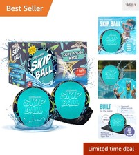 Ultimate 2-Pack Water Skip Balls for Thrilling Pool Beach Fun - Starfish Blue