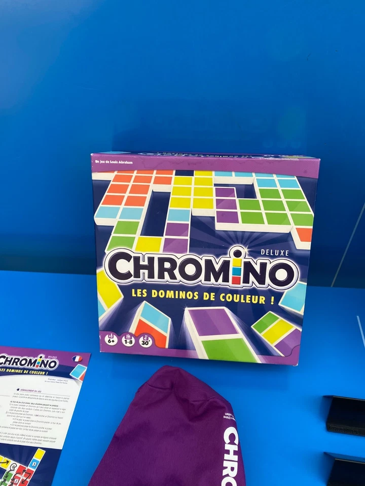 Jeu de société Chromino Deluxe Asmodée Dominos TBE Complet Livraison Gratuite - Photo 2/4