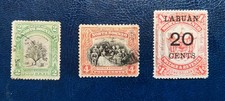 British North Borneo & Labuan Classic Stamps &ndash; 2&cent;, 4&cent; & 20&cent; Surcharge on $1