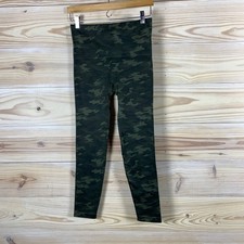Spanx Leggings Womens L Green Camo Look At Me Now Seamless High Waist 20106R