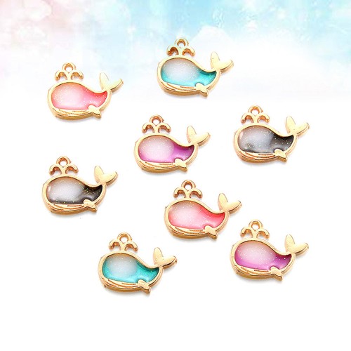  40 SZTUK DIY Ręcznie robiona biżuteria Akcesoria Delikatny perłowy połysk Wieloryb Wisiorek - Zdjęcie 11 z 12