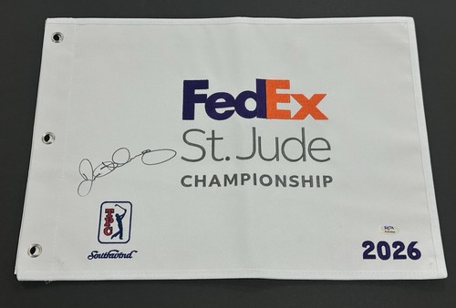 Rory McIlroy Signed 2026 FEDEX St Jude Championship GOLF FLAG Auto PSA COA