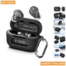 Black Silicone Case for TOZO NC9 Wireless Earbuds - Lightweight, Washable  Safe