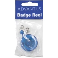 Advantus Translucent Retractable Id Card Reels - Vinyl, Nylon, Metal - 12 / Pack