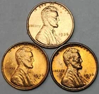 New Listing1936 PDS Lincoln Cents, Brilliant Uncirculated, Set Of 3 Wheat Pennies, LC21m