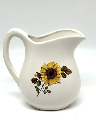 Sunflower McCoy Pottery Small Pitcher USA Vintage Excellent Condition