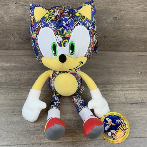 Sonic The Hedgehog 18 Zoll Plüsch Stickerbombe Graffiti Druck Stofftier Spielzeug 30.