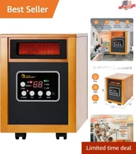 Cherry Portable Space Heater - 1500-Watt - Dual Heating System - Remote Control