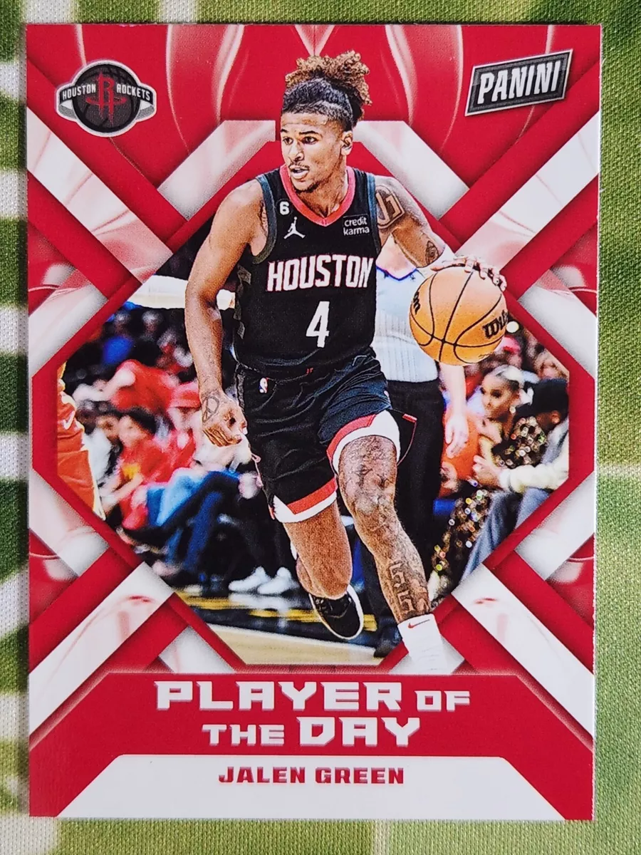 JALEN GREEN 2022 23 Panini PLAYER OF THE DAY 20 Houston Rockets