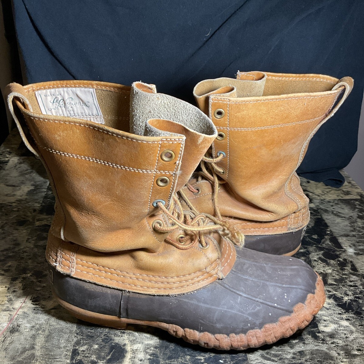 Vintage 40s LL Bean Duck Boots Maine Hunting Shoe 8” M6/W8 - Main Image