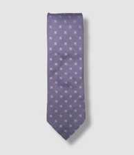  59 Bloomingdale's Men's Purple Square Pattern Silk Classic Neck Tie 56X3.25