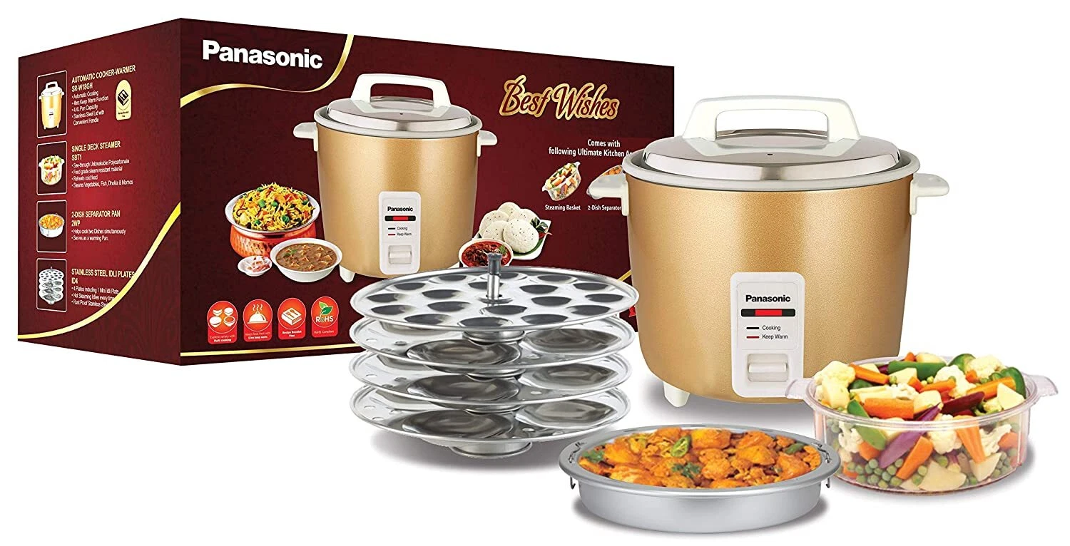 Automatic Warmer Cooker Combo Pack Gold, 4.4L