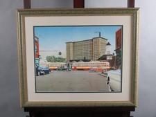 DETROIT Michigan Central Train Station 1950 Print - Paul H. Adams (1997) Framed