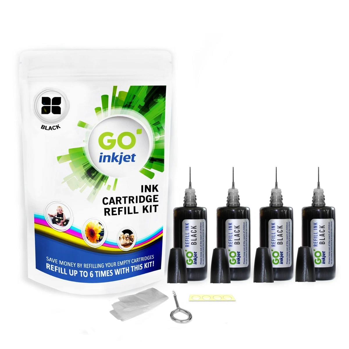 4 x 100ml/Color Universal Dye Refill Ink Kit Kits For HP 564 564XL HP