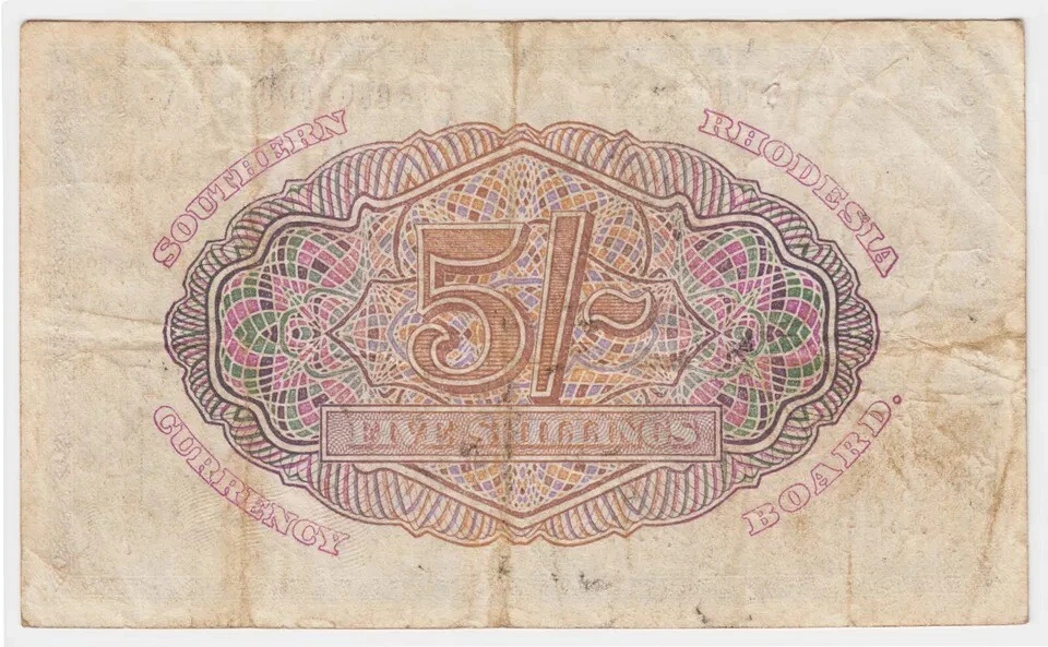 Southern Rhodesia 5 Shillings 1945 P8b King George Sig: Milne & Beadle VF - Image 4 of 4