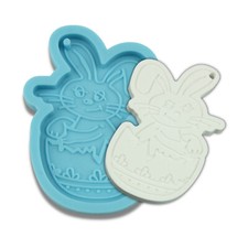 Silikonform Hase im Osterei Resin Epoxidharz Gießform Fondant Tortendekoration