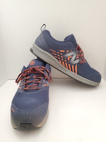 New Balance Men's 412 Alloy Toe Industrial Shoes Navy Blue Orange Sz 15 Wide 4E