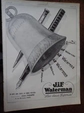 JIF WATERMAN Jules FAGARD + EVERSHARP FRAZAR Advertising Paper ILLUSTRATION 1926