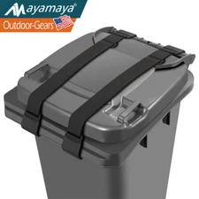 2 Packs Trash Can Locks Raccoon Bear Proof Outdoor Garbage Bins Security Strap