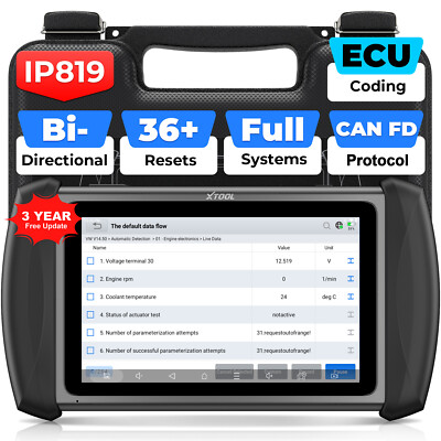 XTOOL IP819 Bidirectional Scanner All System Diagnostic Key Coding FCA Autoauth