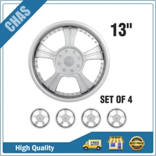 13" Set of 4 Silver Wheel Skins Hub Caps Full Rim Covers Fits R13 Tire & Rim